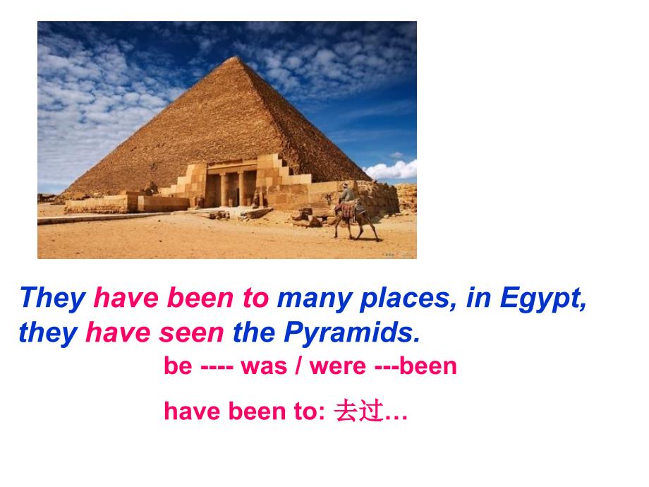 外研新版八下Module2experiencesUnit2They_have_seen_the_Pyramids课件_第4页