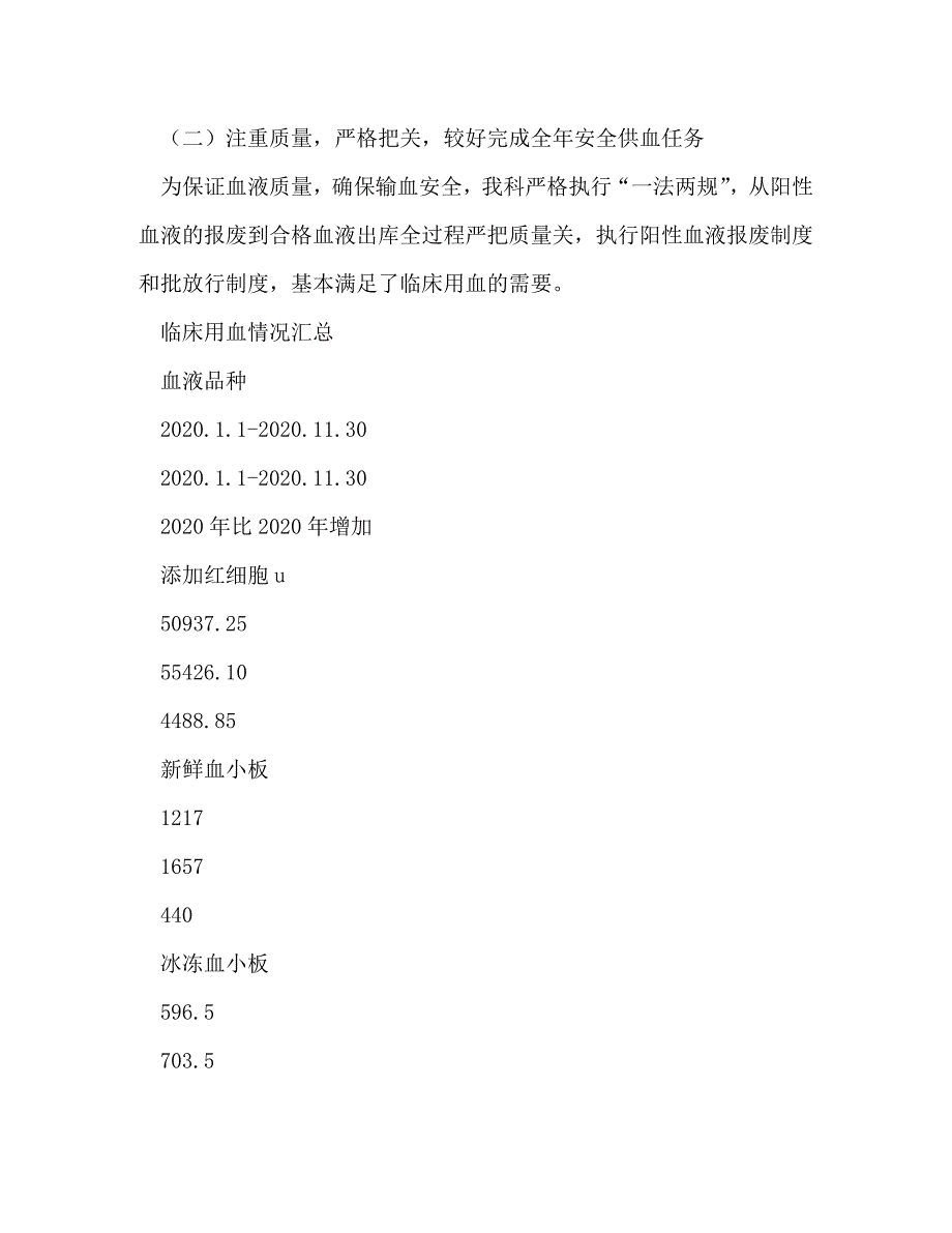 【精编】血站发血科工作总结(精选多篇)_第2页