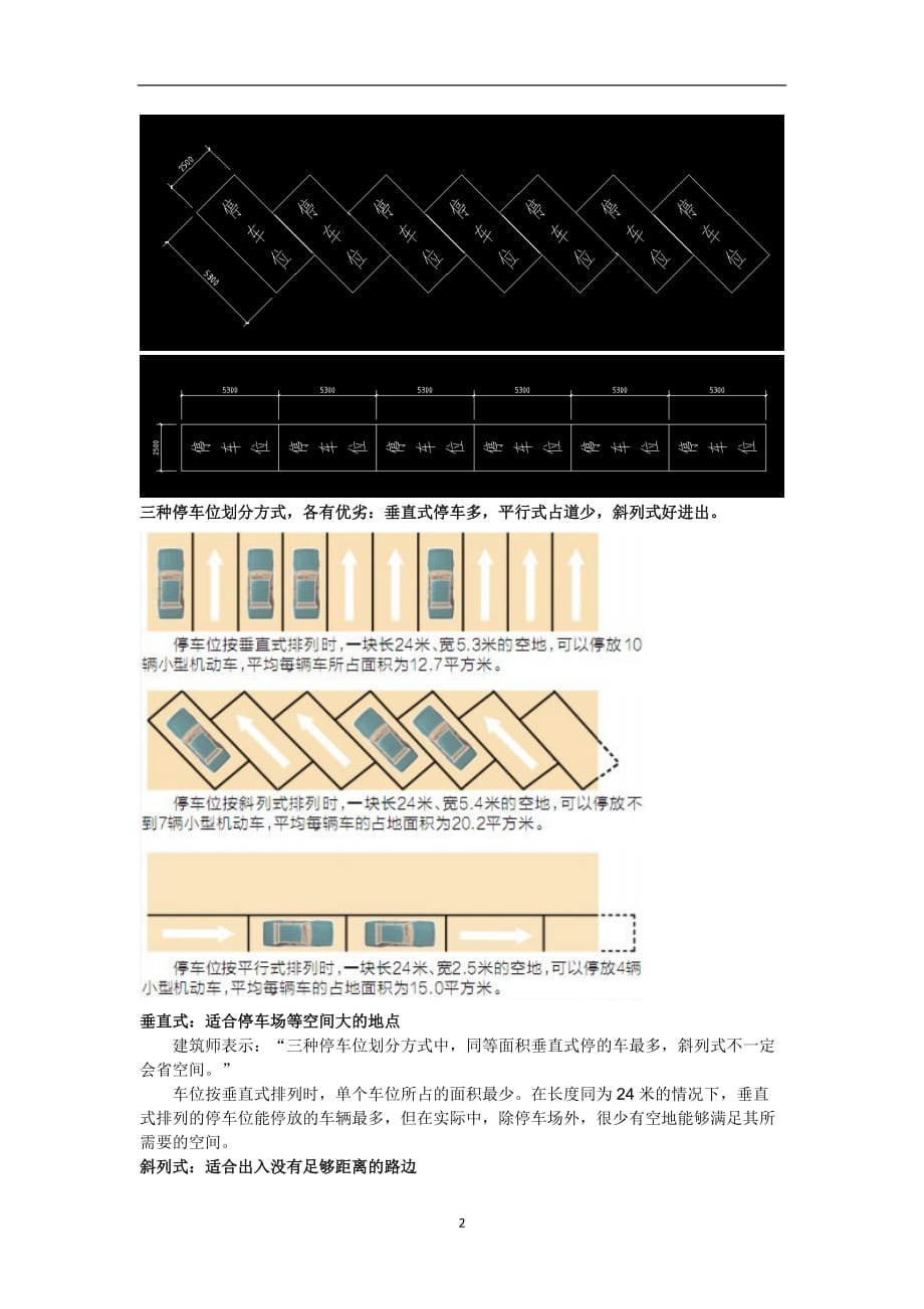 2020年整理三种停车位停车位图示7度空间停车场.doc_第2页