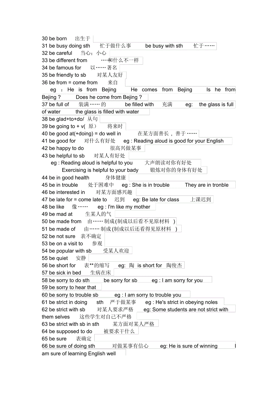 初二英语固定搭配__全都有_第2页