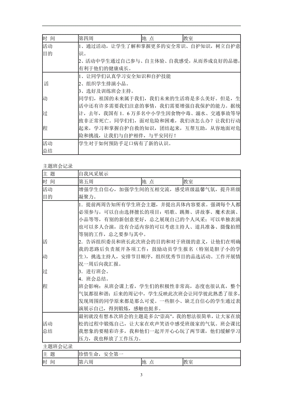 2020年整理主题班会活动记录.doc_第3页