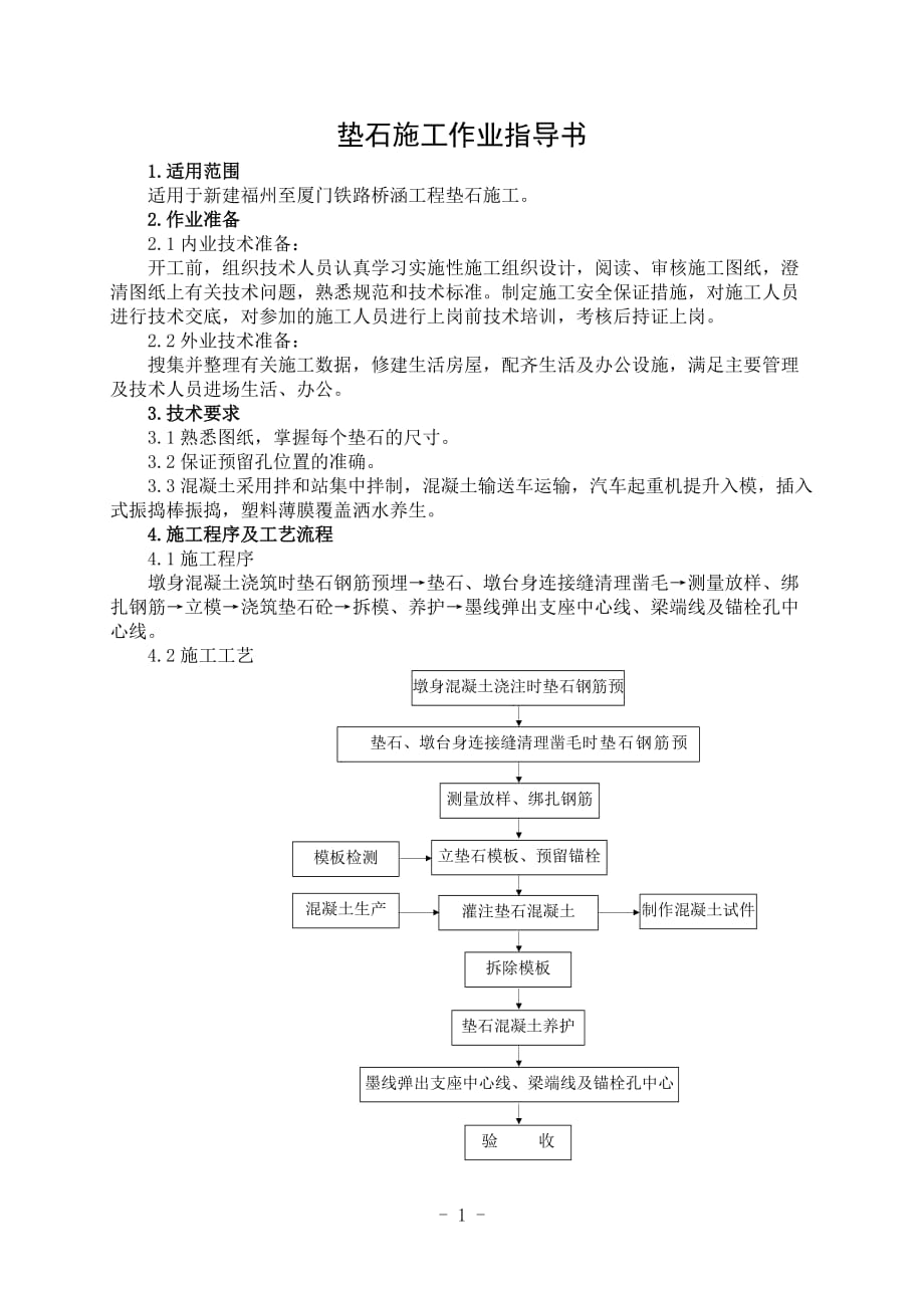 桥42垫石施工作业指导书（中铁上海局）_第1页