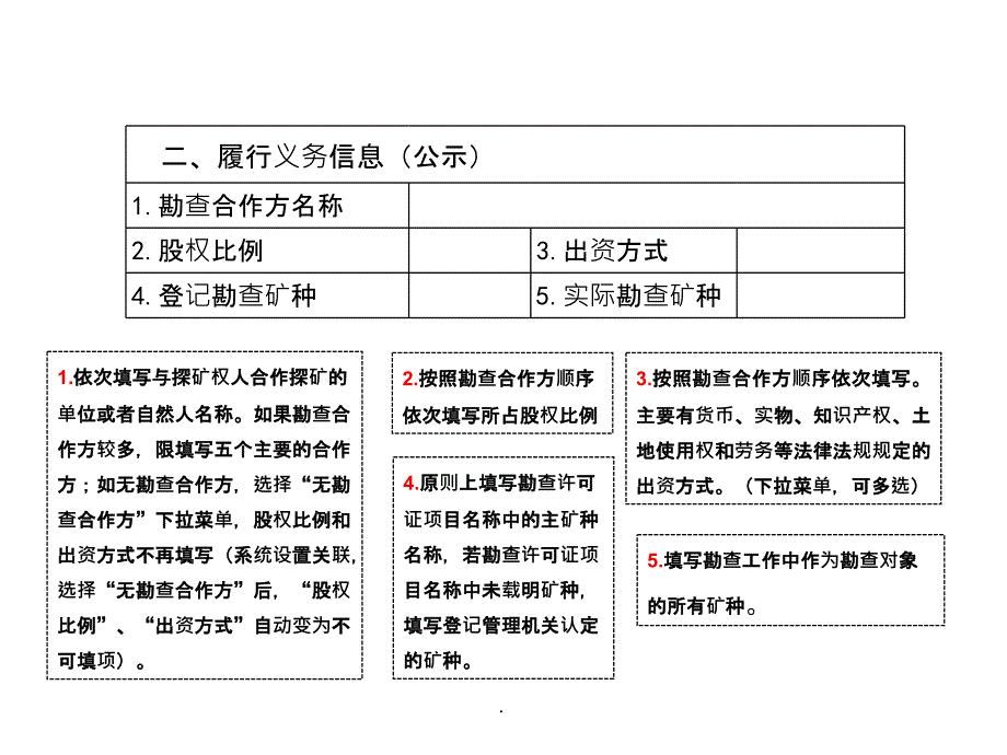 矿产资源勘查项目年度信息表(年度)ppt课件_第2页