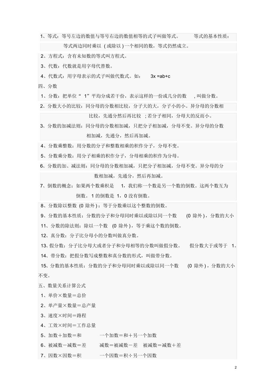 小升初数学复习归纳_第2页