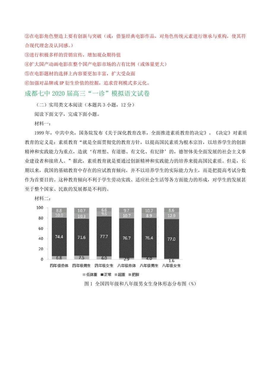 四川省各地2020届高三11-12月语文试卷精选汇编：实用类文本阅读专题_第5页