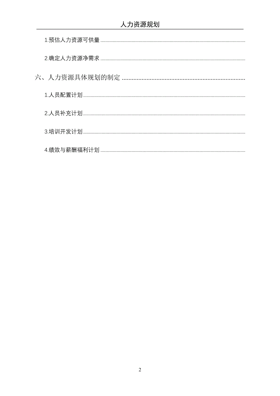 公司人力资源规划方案_第2页