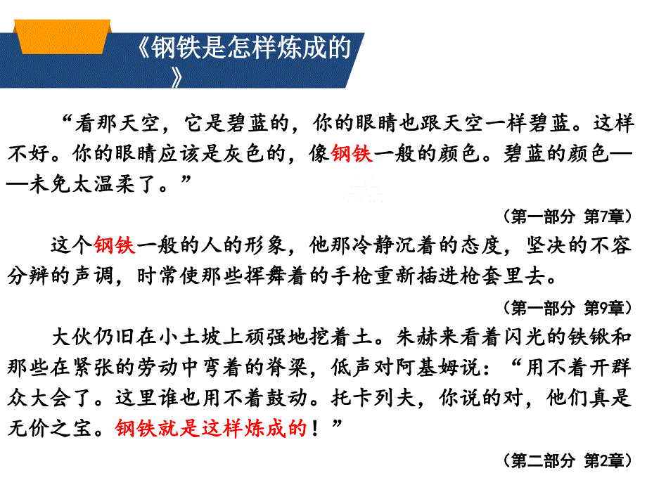 人教部编版八年级下册 第六单元 名著导读《钢铁是怎样炼成的》课件（共26张PPT）(共26张PPT)_第2页