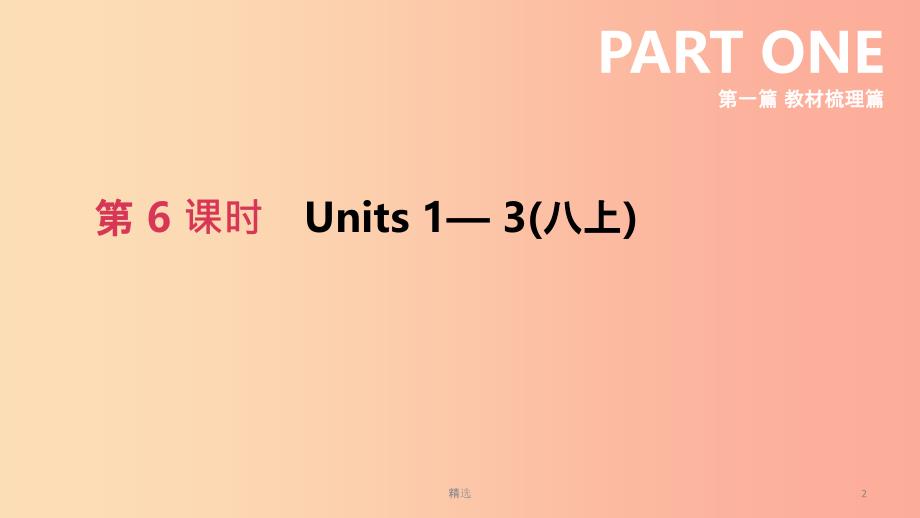 四川省绵阳市201X中考英语总复习第一篇教材梳理篇第06课时Units1_3八上课件_第2页