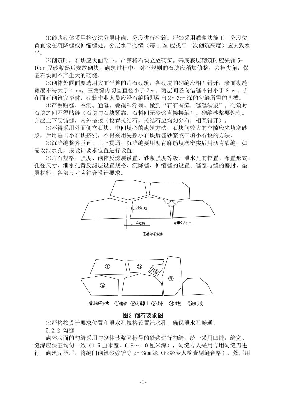 路22浆砌片石防护施工作业指导书（中铁上海局）_第2页