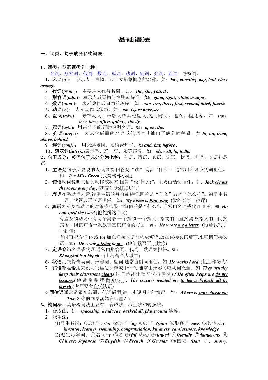 英语基础语法基础版A_第1页