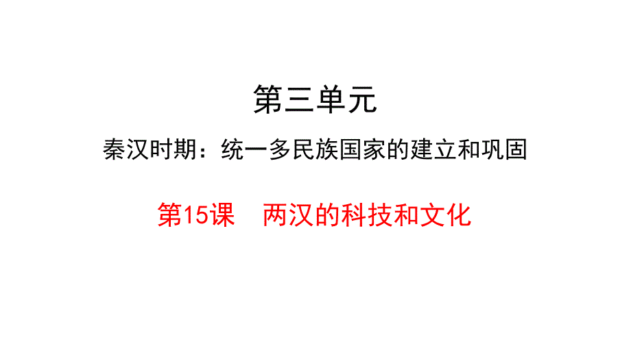 人教部编版七年级历史上册课件：第15课 两汉的科技和文化（30张PPT）_第3页