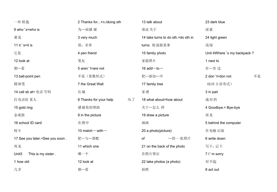 中考英语词组大全_第2页