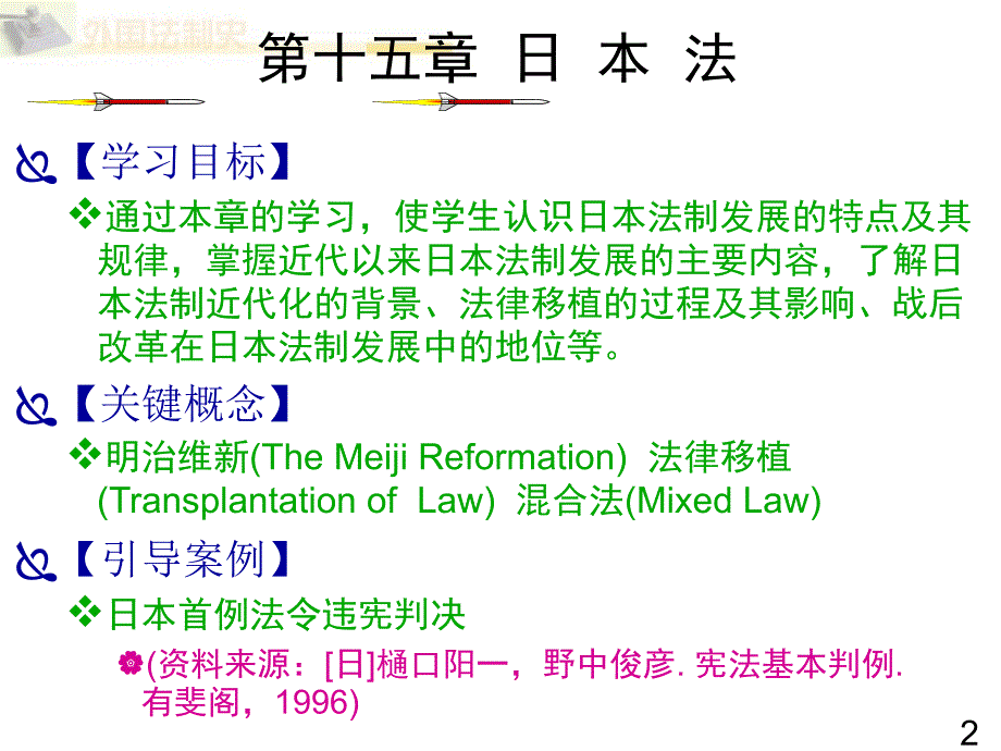 外国法制史_第15章_日本法课件_第2页