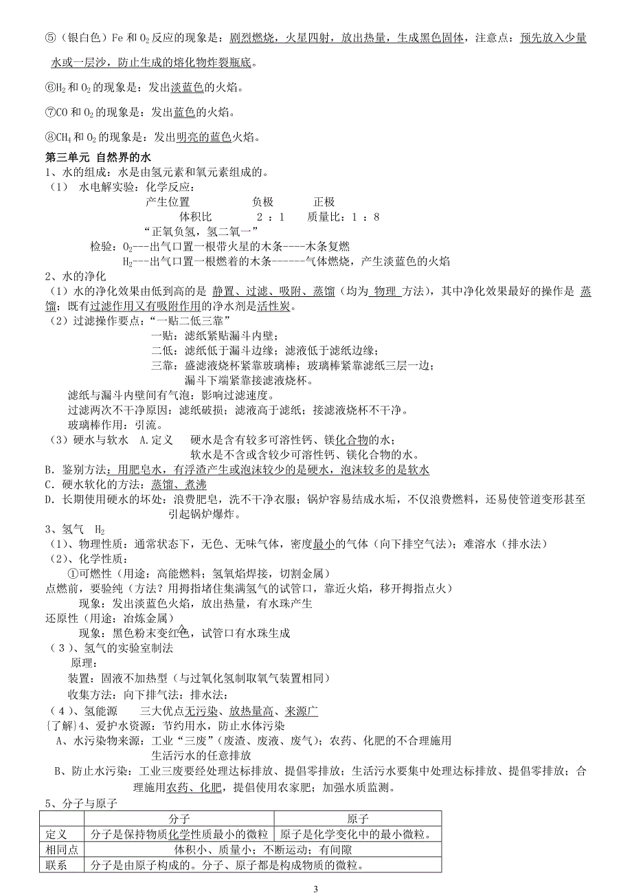 初三化学上册知识点总结_第3页