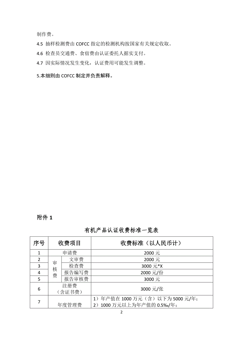 2020年整理有机认证的收费明细及标准.doc_第2页