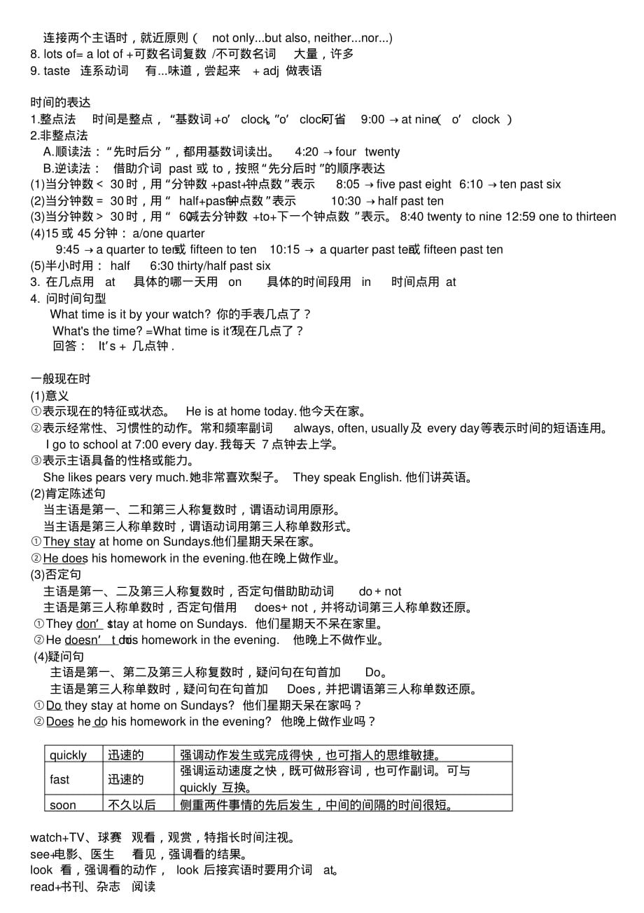 (完整版)新版新目标英语七年级下册unit2知识点总结_第2页