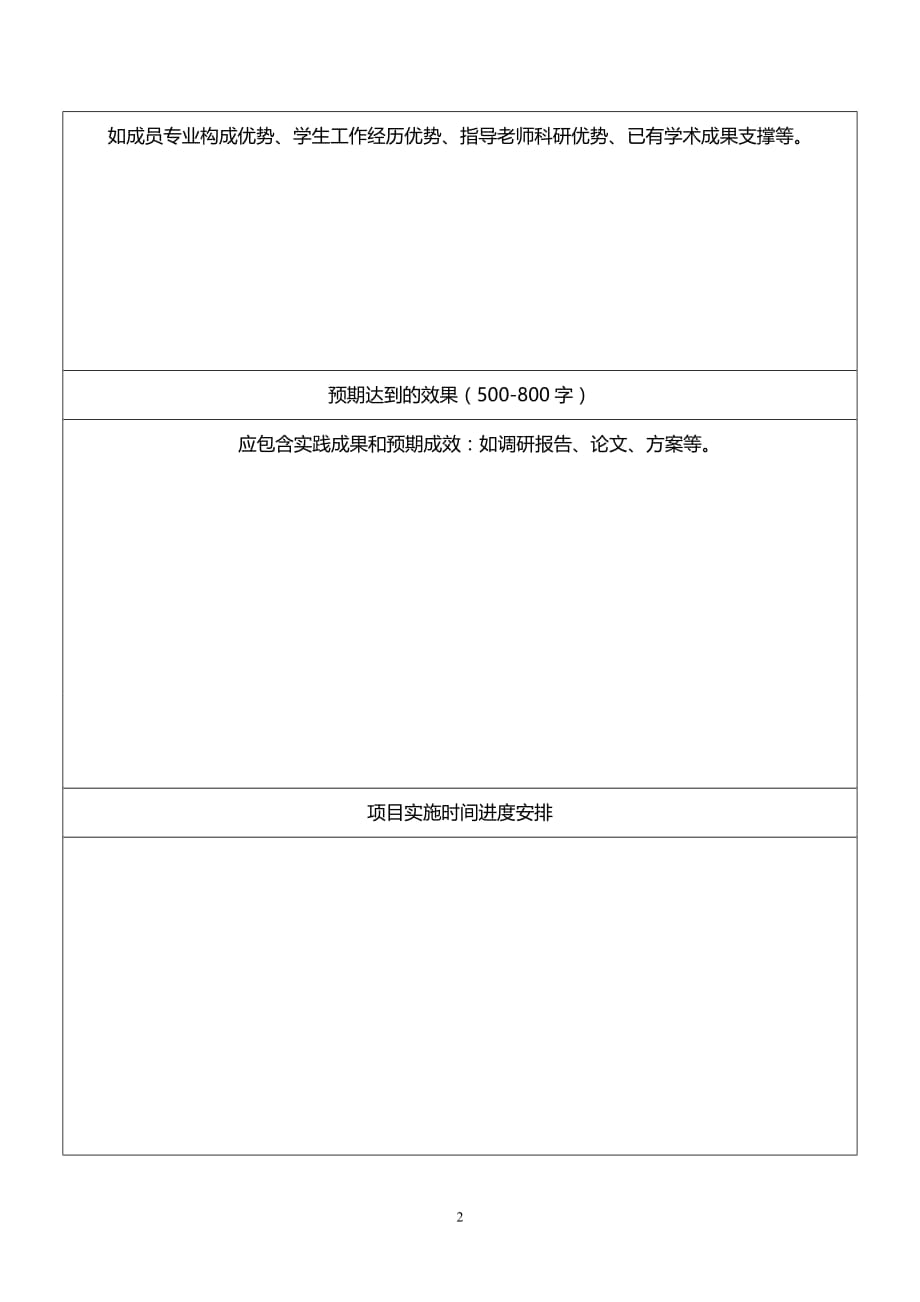 2020年整理西南交通大学大学生暑期“三下乡”社会实践活动项目申报表.doc_第2页