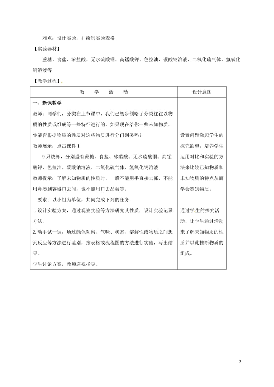 九年级科学上册 2.4 物质的分类（第2课时）教案1 （新版）浙教版_第2页