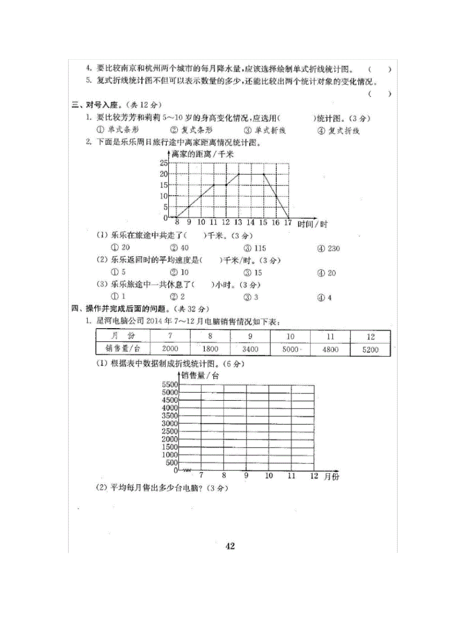 人教版数学5年级下册第七单元检测卷4(含答案)_第2页