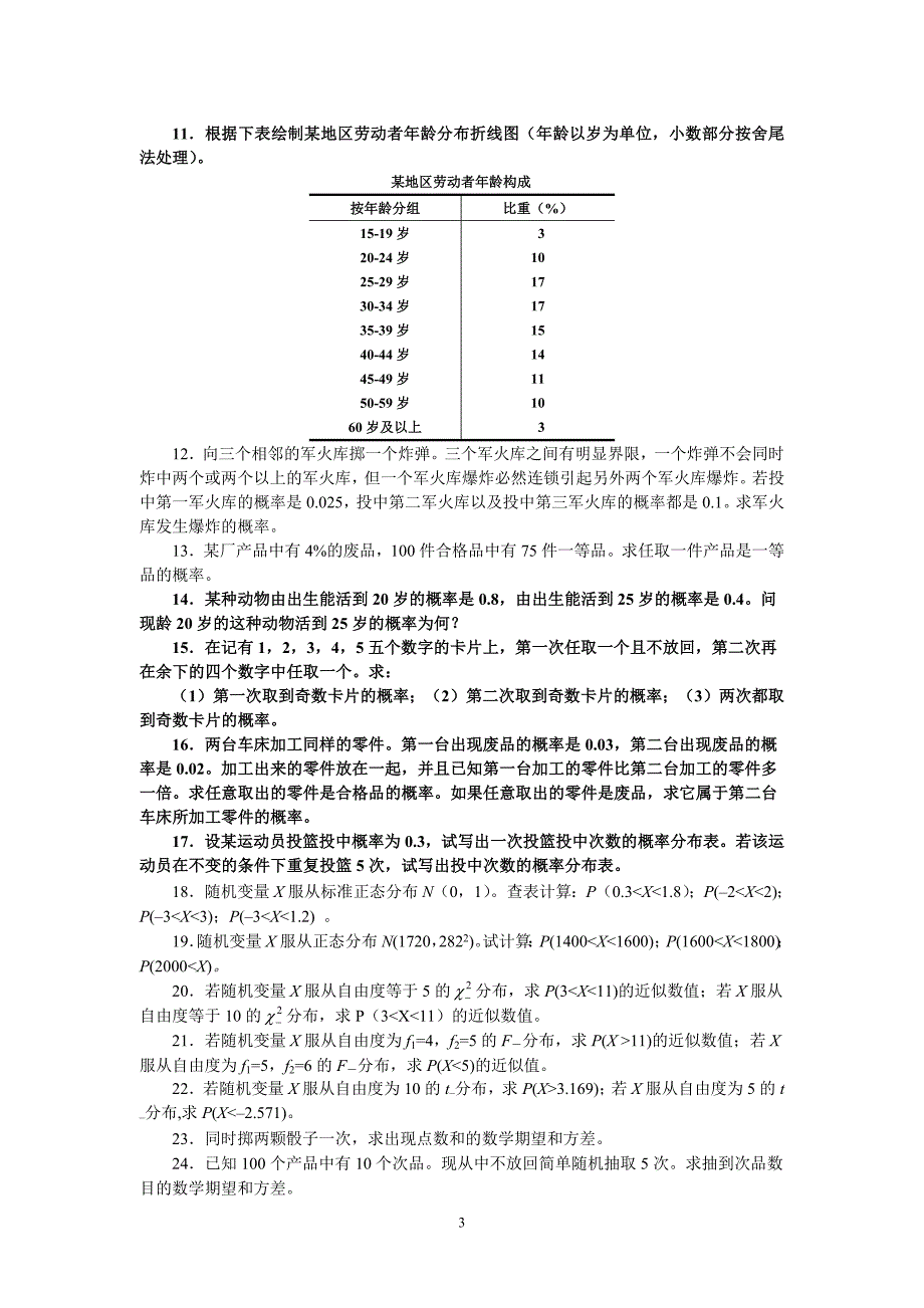 186编号天津财经大学统计学题库60道题_第3页