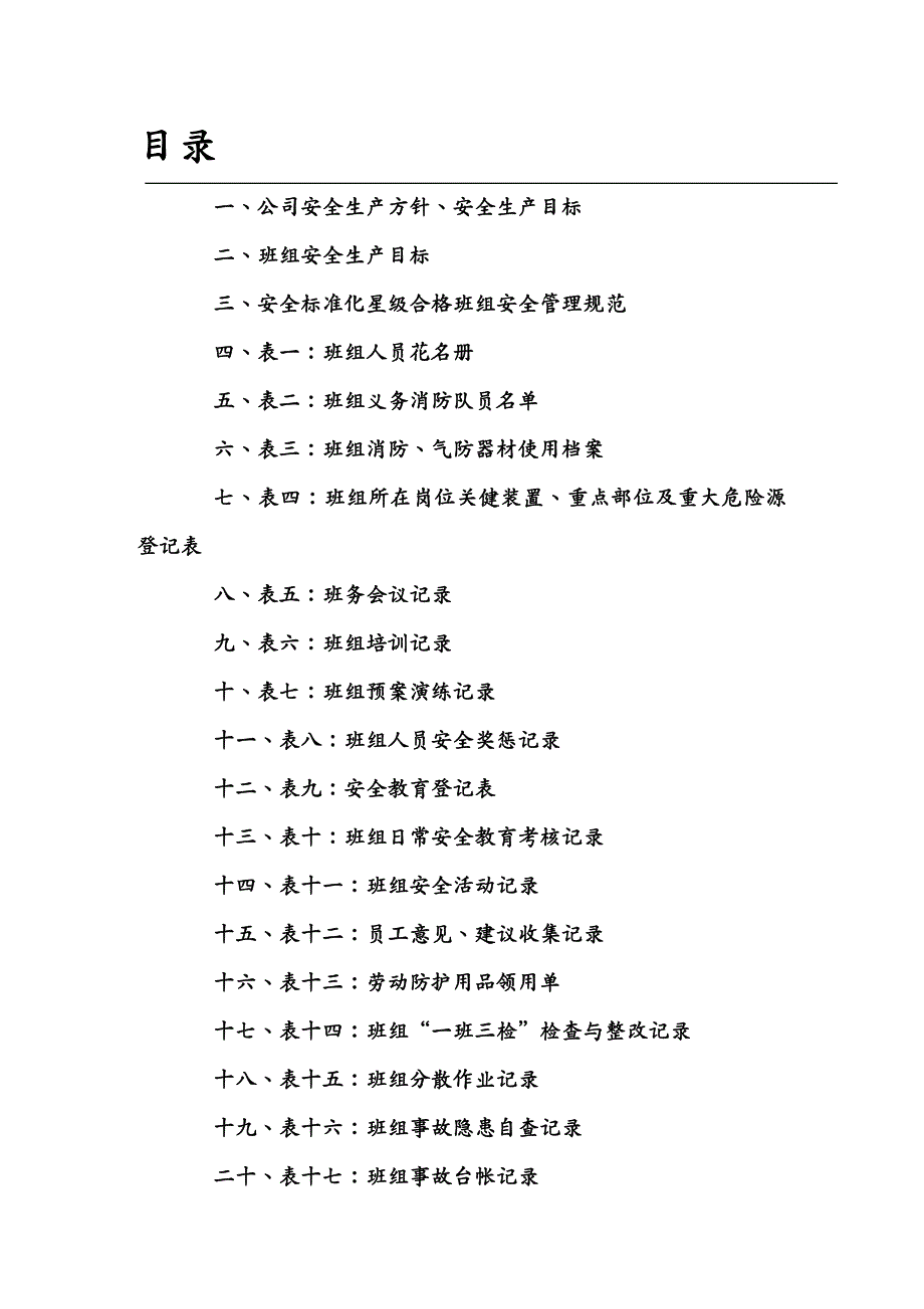 企业经营管理安全标准化合格班组台账供参考_第3页