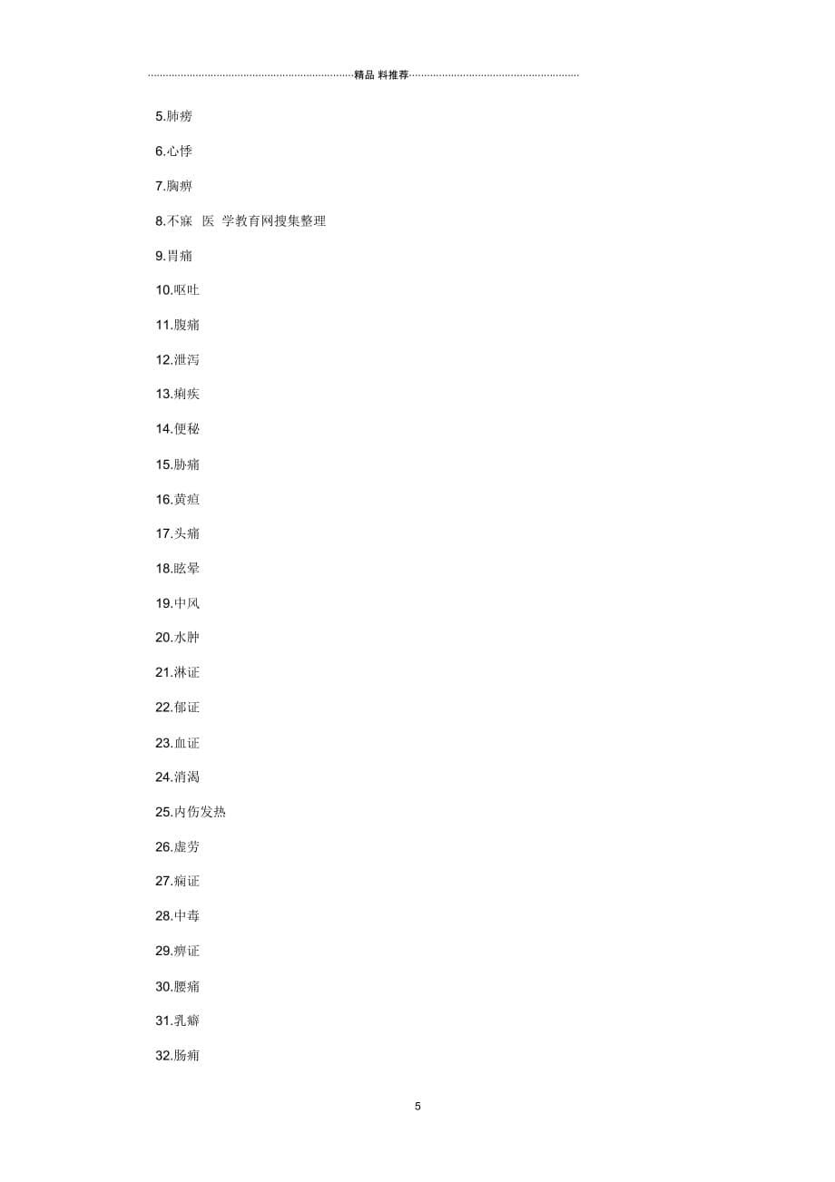 0Xraeqk2010年中西医结合助理医师实践技能考试大纲_第5页