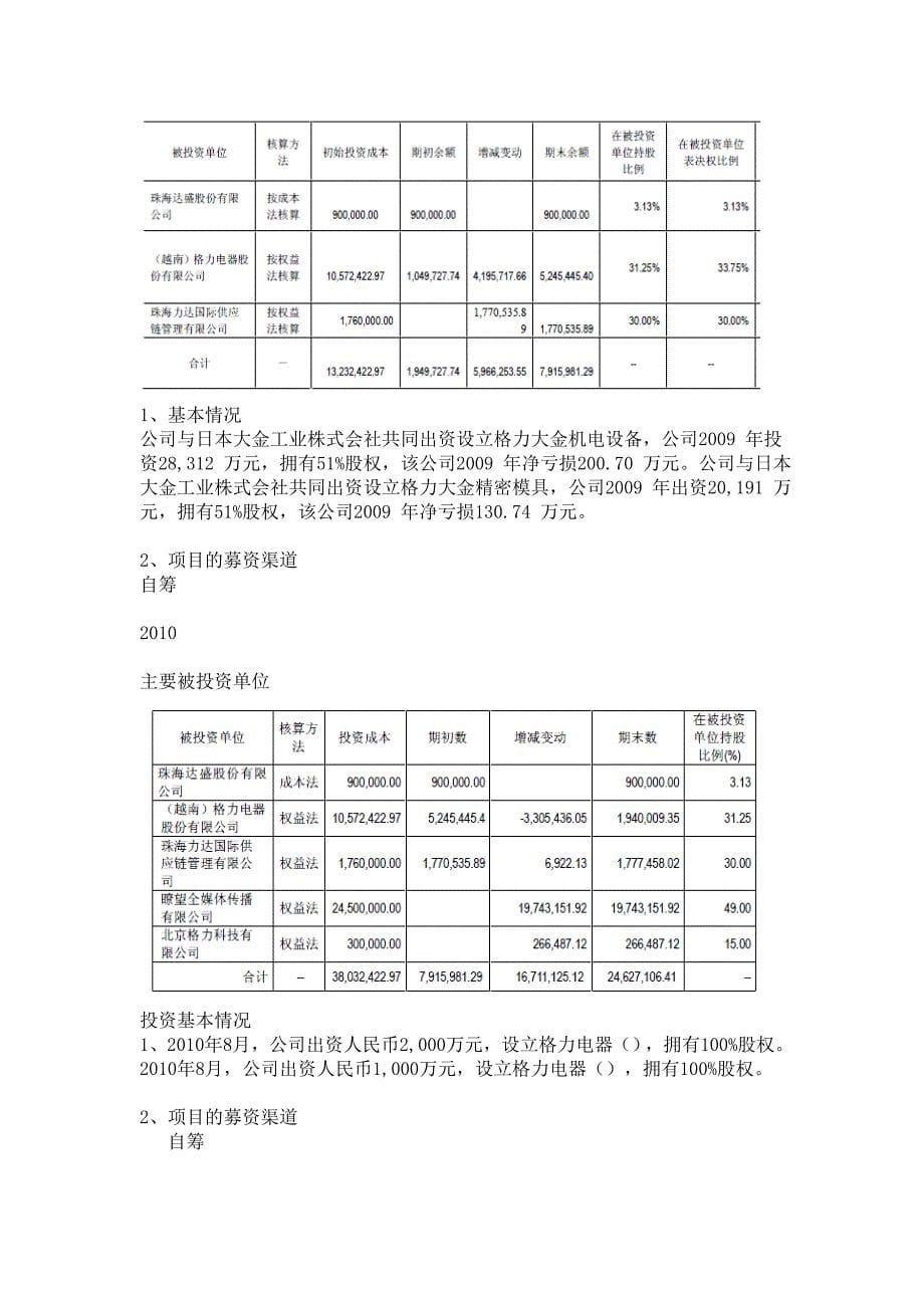 格力电器投资政策分析报告_第5页