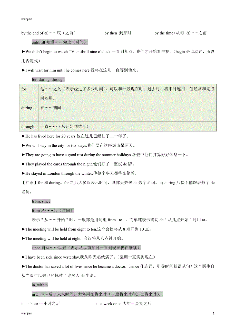 考点06 介词和介词短语-备战2021年中考英语考点一遍过{精品文档}_第3页