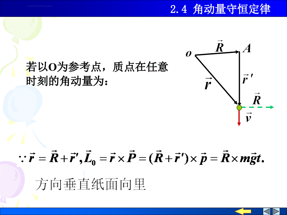 大学物理 角动量 角动量守恒定律课件_第4页