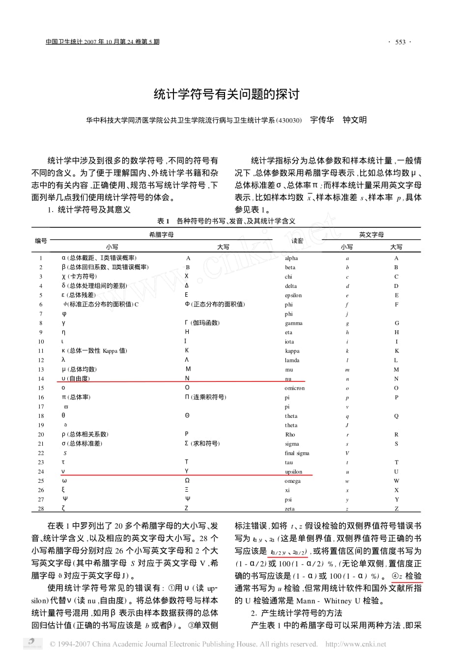 347编号统计学符号书写、发音及其统计学意义_第1页