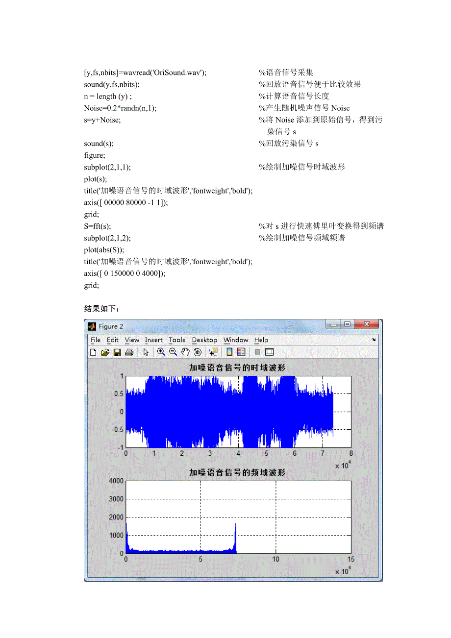 基于MATLAB的有噪声的语音信号处理的课程设计报告书_第4页