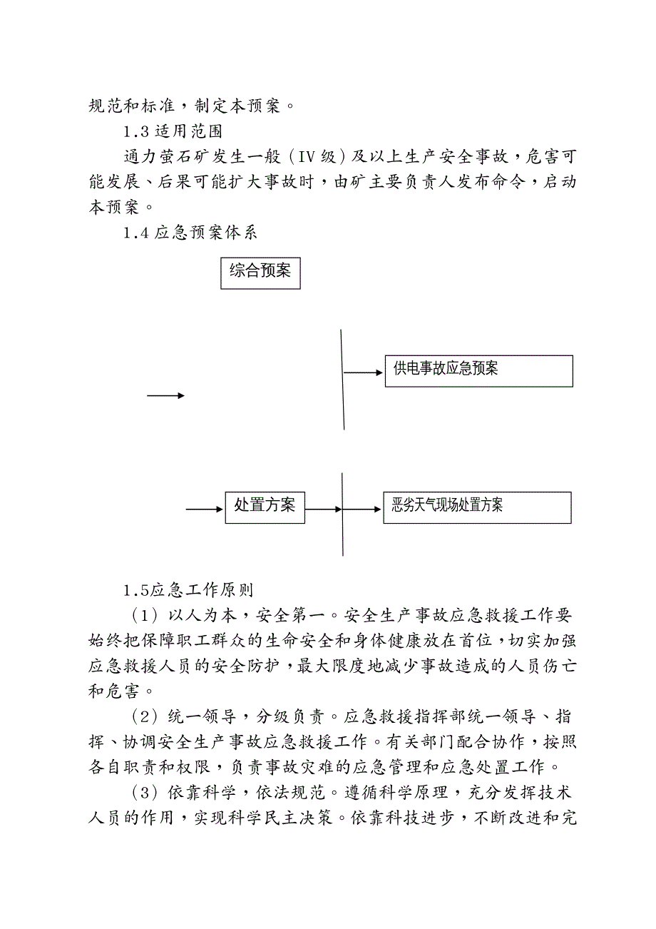 应急预案肥城通力萤石开发有限公司应急预案_第3页