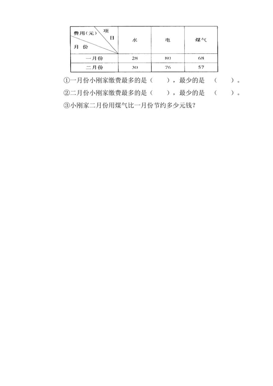 浙教版小学数学六年级上册《分析用水量》(习题)_第2页