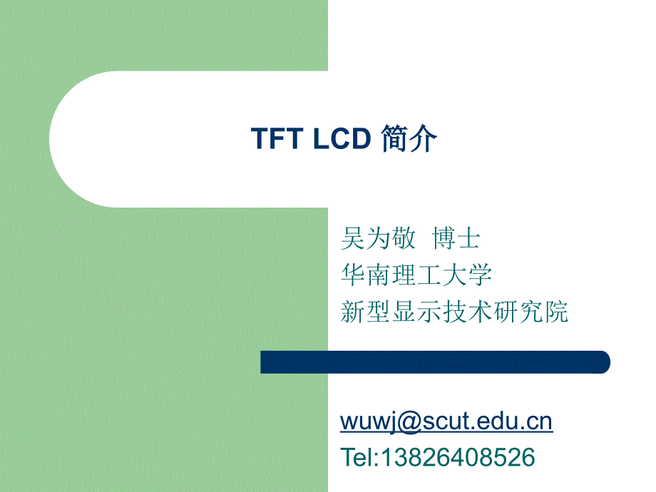 （可编辑）TFT_LCD_简介完整版_第1页