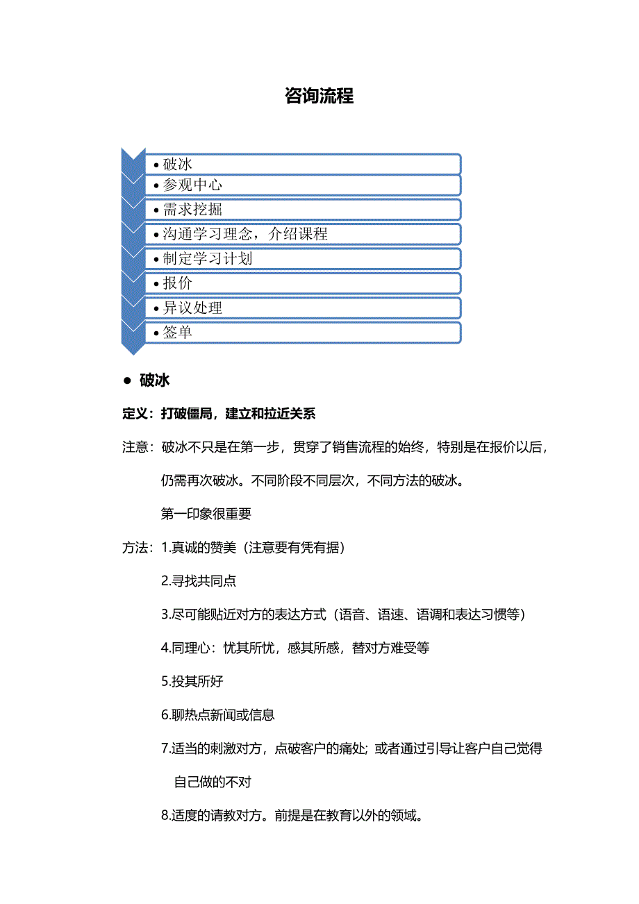 课程顾问咨询流程及参考话术--_第1页