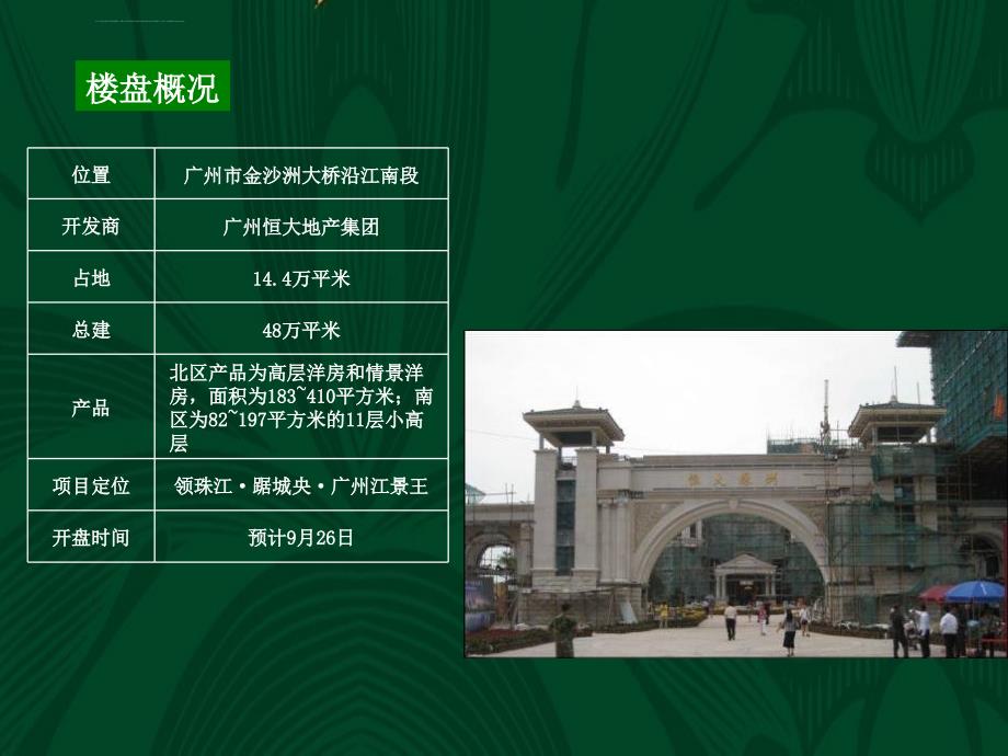 广州恒大绿洲项目市场调查报告课件_第4页