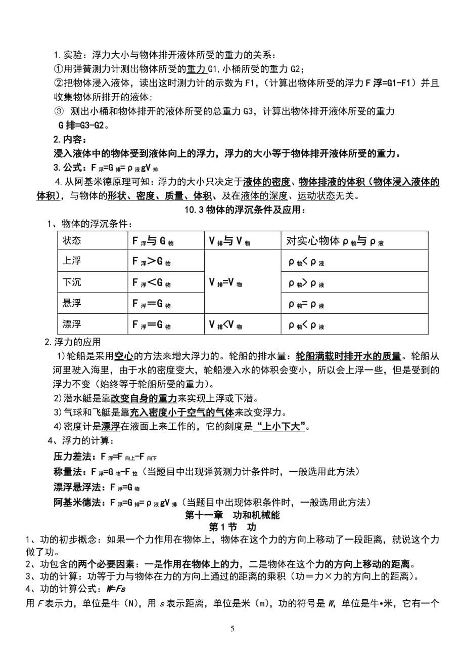 新人教版八年级物理下册知识点总结xin（2020年整理）.pdf_第5页