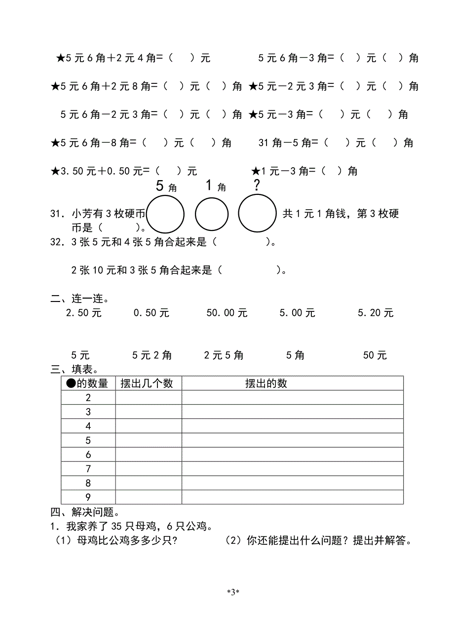 一年级数学下册重难点汇总_第3页