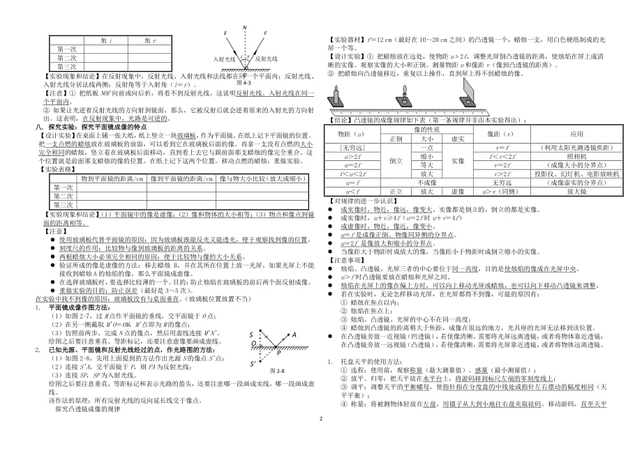 新人教版八年级上册物理实验（2020年整理）.pdf_第2页