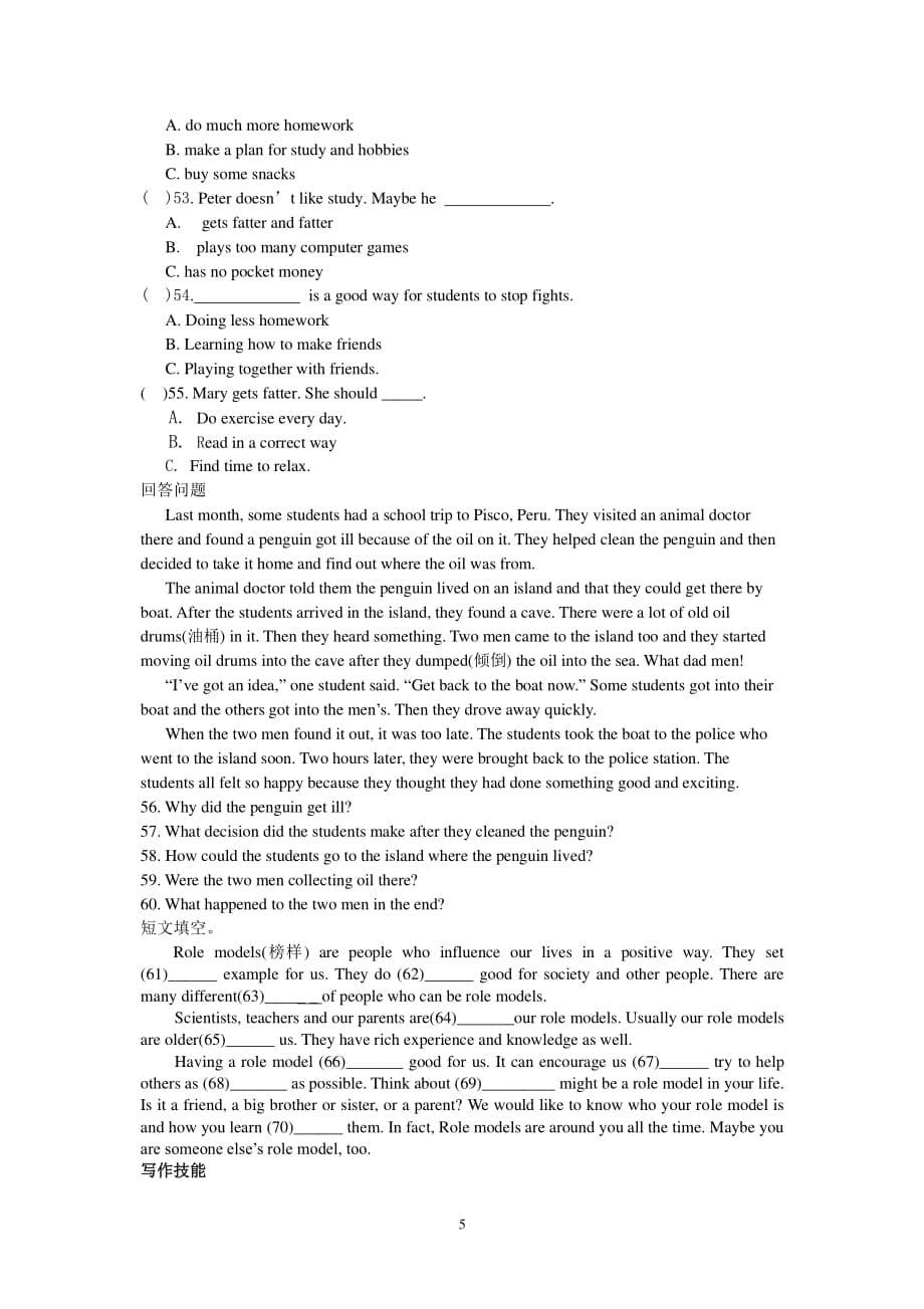中考模拟试题及答案（2020年整理）.pdf_第5页