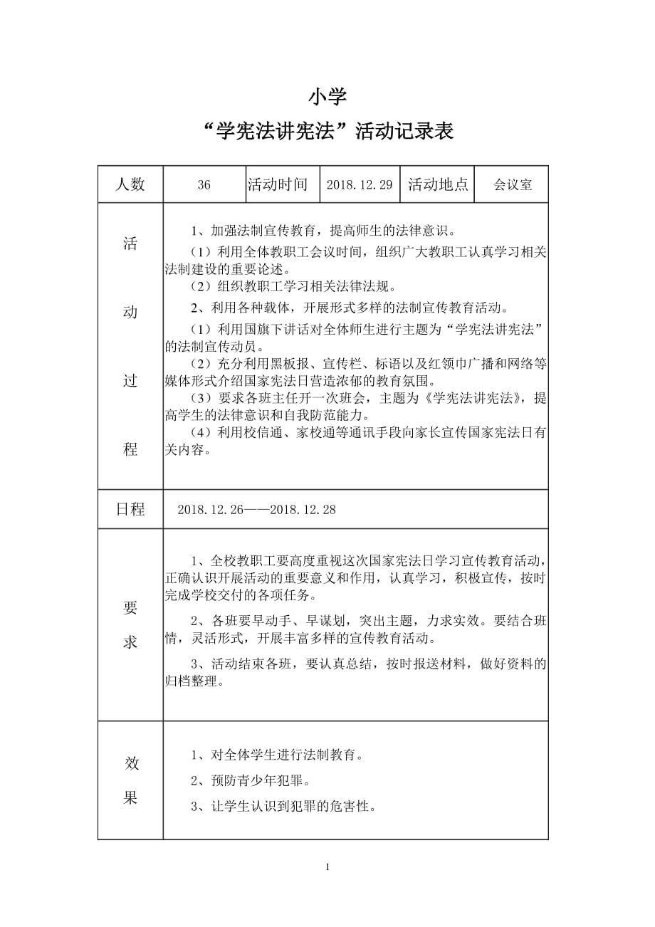 学校法制宣传教育活动记录表（2020年整理）.pdf_第1页