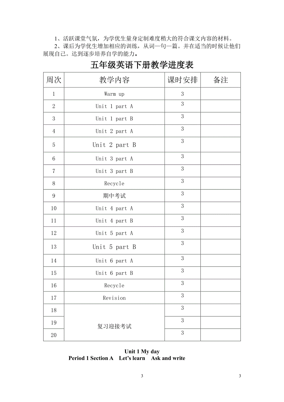 最新人教版PEP小学英语五年级下册全册教案（2020年整理）.pdf_第3页