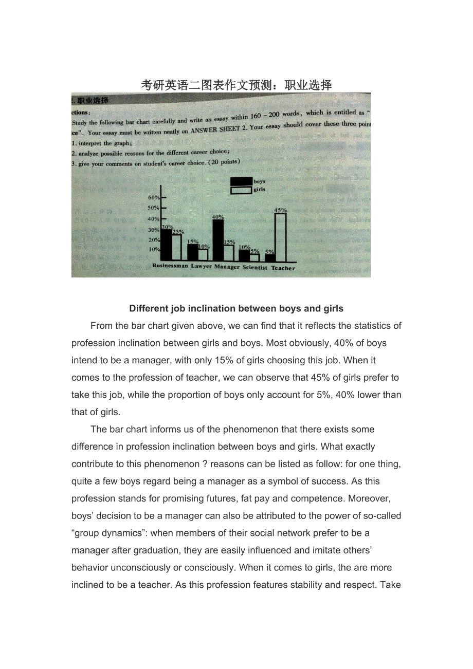 考研英语二图表作文范文及核心词汇 -_第3页