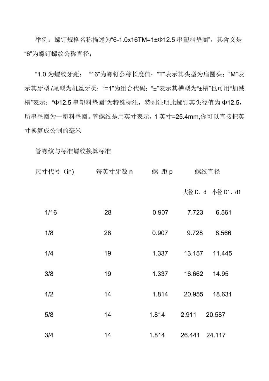 螺纹外径公制转换表-_第5页