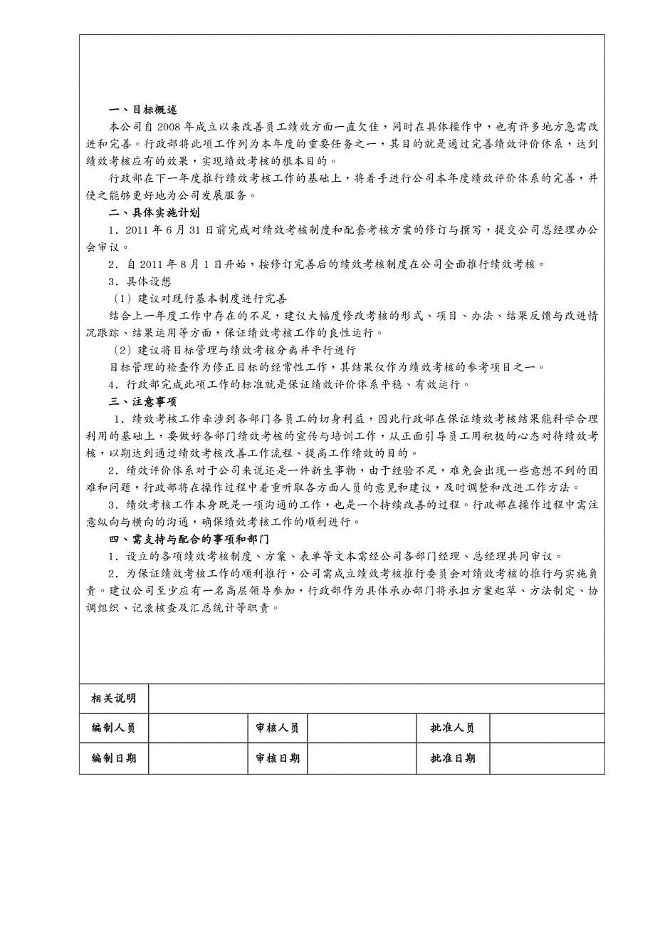 绩效管理方案 绩效考核量化管理方案_第5页