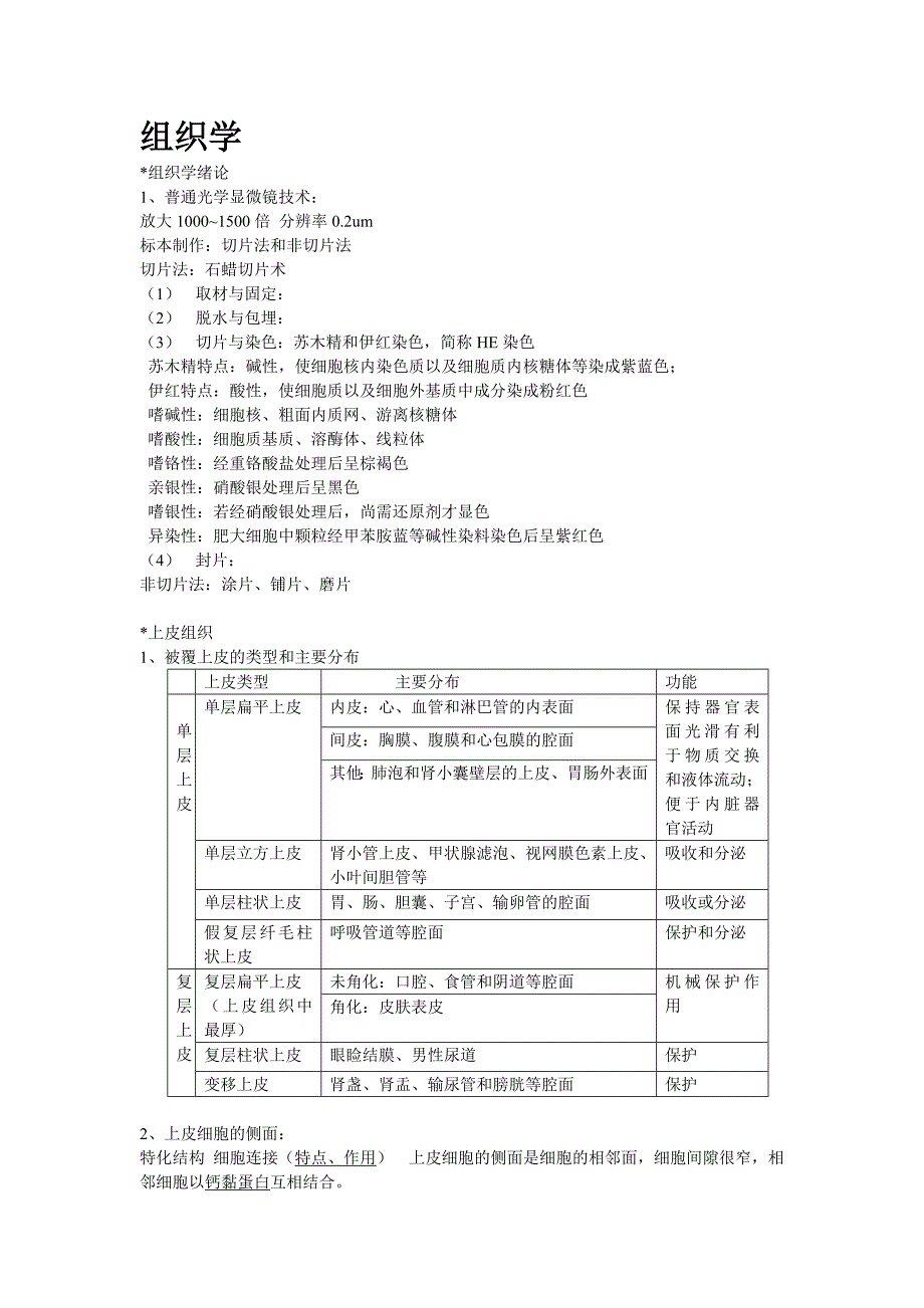 1810编号组织学与胚胎学重点归纳_第1页