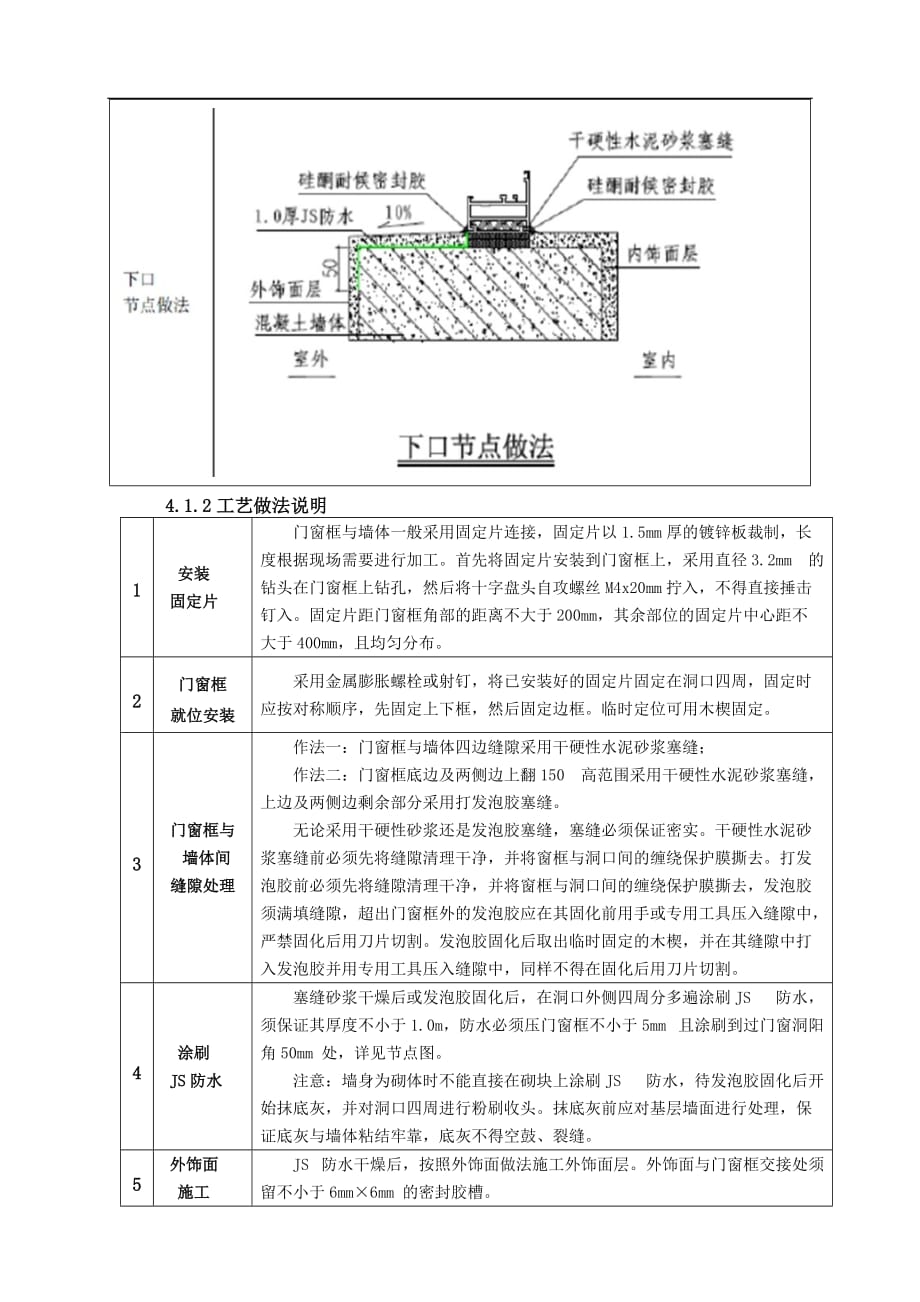 铝合金门窗样板引路施工方案-_第3页