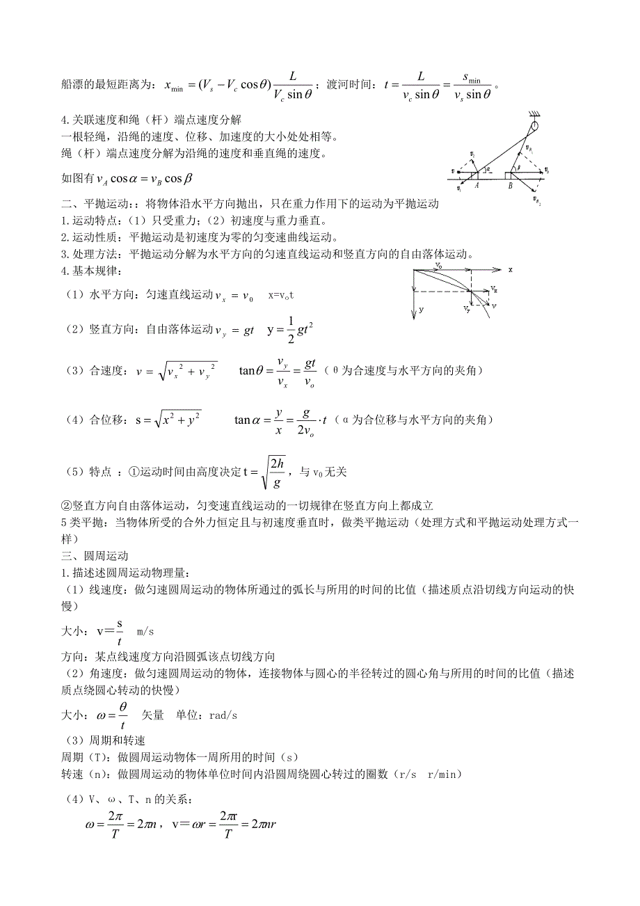 人教版高一物理必修二知识点总结_第2页