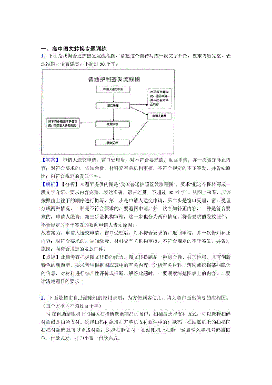 2020-2021备战高考语文与图文转换有关的压轴题及详细答案_第1页