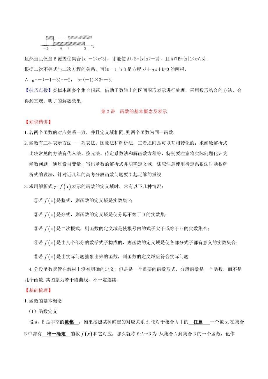 2020-年高考数学一轮复习专题01 集合与函数概念(教师版)(最新编写)_第5页